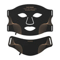 Black and gold silicone LED face mask and neck piece