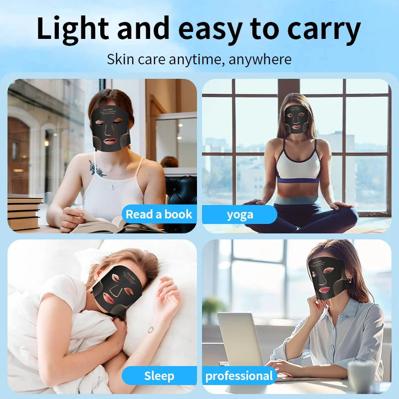 Trag die Maske beim Lesen, beim Yoga, beim Entspannen oder beim Arbeiten